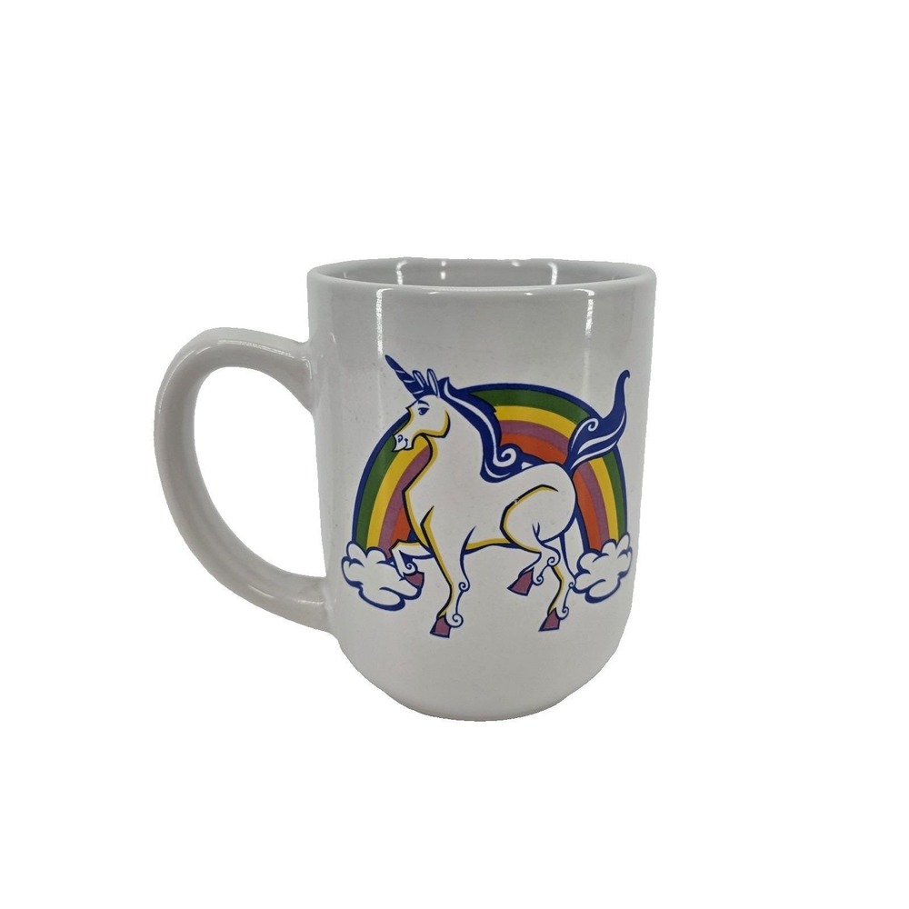 Vintage Royal Norfolk Stoneware Unicorn Rainbow Mug Coffee Cup Fantasy Tea Retro